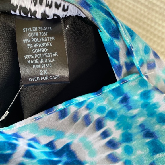 Alice & Olive 2X Asymmetrical Overlay Dress - Picture 8 of 8